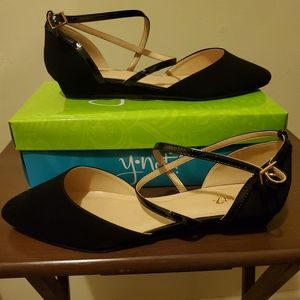 Black Strap flats ( Brand Y.not?)